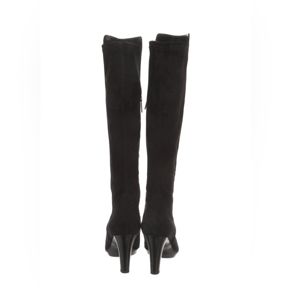 NWT Elegant AQUATALIA Black Suede Knee High Ladies Size US 8.5 Heeled Boots - Picture 3 of 4